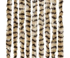 Užuolaida nuo musių, smėlio ir ruda, 118x220cm, šenilis