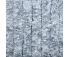 Užuolaida nuo vabzdžių, balta ir pilka, 90x200cm, šenilis