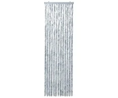 Užuolaida nuo vabzdžių, balta ir pilka, 56x200cm, šenilis