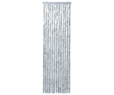 Užuolaida nuo vabzdžių, balta ir pilka, 90x200cm, šenilis