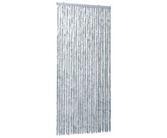 Užuolaida nuo vabzdžių, pilka ir balta, 100x220 cm, šenilis