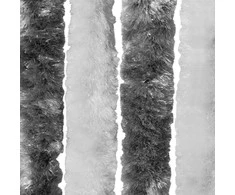 Užuolaida nuo vabzdžių, pilka ir balta, 56x200cm, šenilis