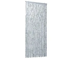 Užuolaida nuo vabzdžių, pilka ir balta, 90x220 cm, šenilis