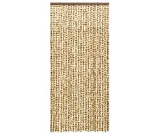 Užuolaida nuo vabzdžių, smėlio ir ruda, 90x220cm šenilis