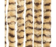 Užuolaida nuo vabzdžių, smėlio ir ruda, 100x220cm šenilis