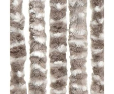 Užuolaida nuo vabzdžių, taupe ir balta, 90x220cm, šenilis