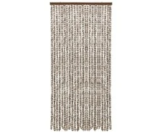 Užuolaida nuo vabzdžių, taupe ir balta, 100x220cm, šenilis