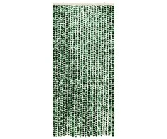 Užuolaida nuo vabzdžių, žalia ir balta, 100x220cm, šenilis