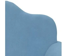 Vaikiška dvivietė sofa, mėlynos spalvos, minkštas pliušas