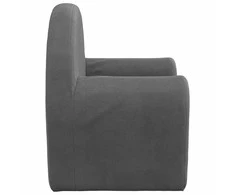 Vaikiška sofa, antracito spalvos, minkštas pliušas