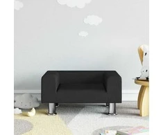 Vaikiška sofa, juodos spalvos, 50x40x26,5cm, aksomas