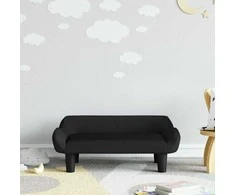 Vaikiška sofa, juodos spalvos, 70x40x24cm, aksomas