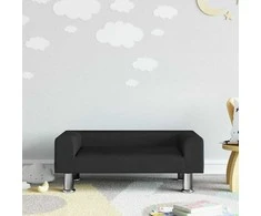 Vaikiška sofa, juodos spalvos, 70x45x26,5cm, aksomas