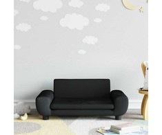 Vaikiška sofa, juodos spalvos, 70x45x33cm, aksomas