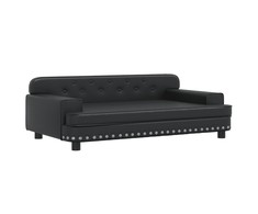 Vaikiška sofa, juodos spalvos, 90x53x30cm, dirbtinė oda