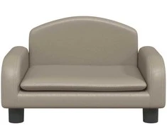 Vaikiška sofa, kapučino spalvos, 50x40x30 cm, dirbtinė oda