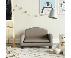 Vaikiška sofa, kapučino spalvos, 50x40x30 cm, dirbtinė oda