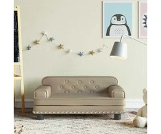 Vaikiška sofa, kapučino spalvos, 70x45x30cm, dirbtinė oda