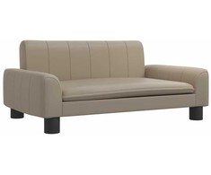 Vaikiška sofa, kapučino spalvos, 70x45x30cm, dirbtinė oda