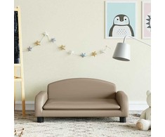 Vaikiška sofa, kapučino spalvos, 70x45x30cm, dirbtinė oda