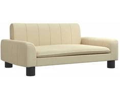 Vaikiška sofa, kreminės spalvos, 70x45x30cm, audinys