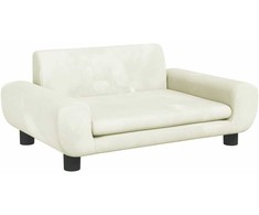 Vaikiška sofa, kreminės spalvos, 70x45x33cm, aksomas