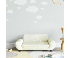 Vaikiška sofa, kreminės spalvos, 70x45x33cm, aksomas