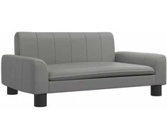 Vaikiška sofa, pilkos spalvos, 70x45x30cm, dirbtinė oda