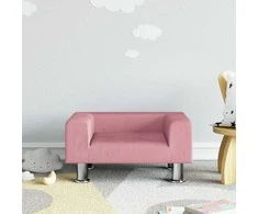 Vaikiška sofa, rožinės spalvos, 50x40x26,5cm, aksomas