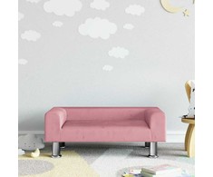 Vaikiška sofa, rožinės spalvos, 70x45x26,5cm, aksomas