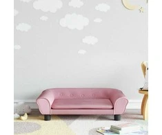 Vaikiška sofa, rožinės spalvos, 70x45x26cm, aksomas