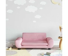 Vaikiška sofa, rožinės spalvos, 70x45x33cm, aksomas