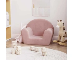 Vaikiška sofa, rožinės spalvos, minkštas pliušas