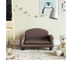 Vaikiška sofa, rudos spalvos, 50x40x30cm, dirbtinė oda