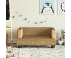 Vaikiška sofa, rudos spalvos, 60x40x30cm, aksomas