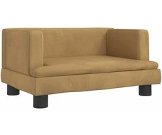 Vaikiška sofa, rudos spalvos, 60x40x30cm, aksomas