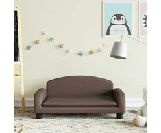 Vaikiška sofa, rudos spalvos, 70x45x30cm, dirbtinė oda