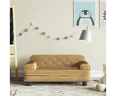 Vaikiška sofa, rudos spalvos, 70x45x30cm, aksomas