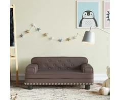 Vaikiška sofa, rudos spalvos, 70x45x30cm, dirbtinė oda