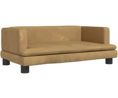 Vaikiška sofa, rudos spalvos, 80x45x30cm, aksomas