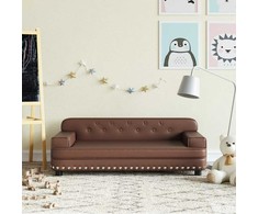 Vaikiška sofa, rudos spalvos, 90x53x30cm, dirbtinė oda
