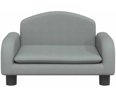 Vaikiška sofa, šviesiai pilkos spalvos, 50x40x30cm, audinys