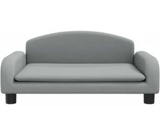Vaikiška sofa, šviesiai pilkos spalvos, 70x45x30cm, audinys