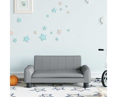 Vaikiška sofa, šviesiai pilkos spalvos, 70x45x30cm, audinys