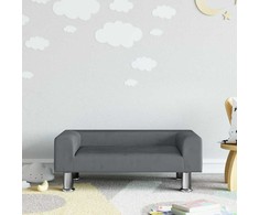 Vaikiška sofa, tamsiai pilkos spalvos, 70x45x26,5cm, aksomas