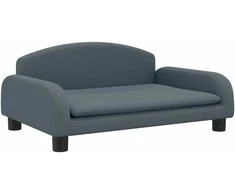 Vaikiška sofa, tamsiai pilkos spalvos, 70x45x30cm, audinys