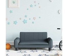 Vaikiška sofa, tamsiai pilkos spalvos, 70x45x30cm, audinys
