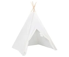 Vaikiška tipi palapinė, balta, 120x120x150cm, persiko oda
