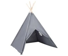 Vaikiška tipi palapinė, pilka, 120x120x150cm, persiko oda