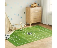 Vaikiškas kilimas, žalias, 160x230cm, futbolo aikštelė
